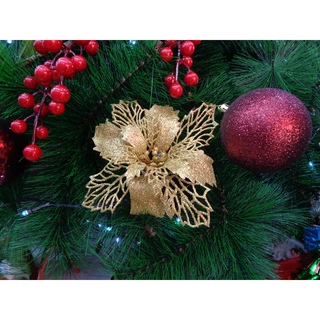 Flor De Natalino com Glitter Artificial Bico Papagaio Para Enfeite Decoração Árvore de Natal lindas lindas