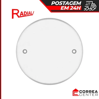 Placa Espelho Tampa 4x4 Cega Redonda Modelo Pollar Radial Tomadas e Interruptores