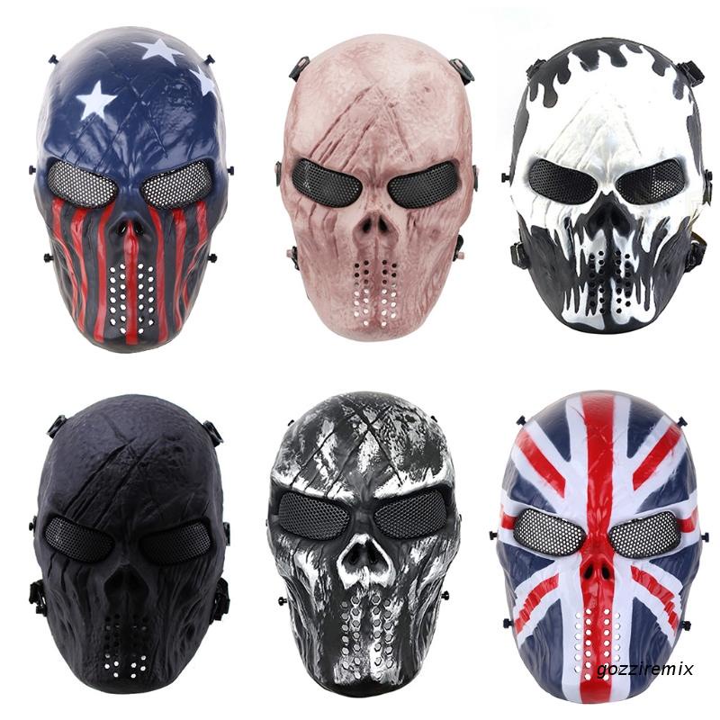 Mascara Proteção Airsoft Paintball Terror Caveira Fantasma BRANCA