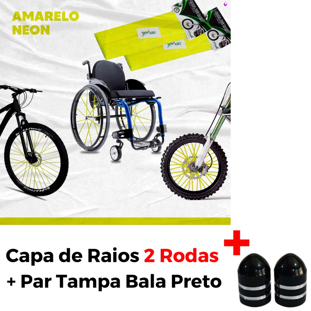 Capas de Raio Moto Bicicleta Bike Cadeira de Roda Canudo Várias