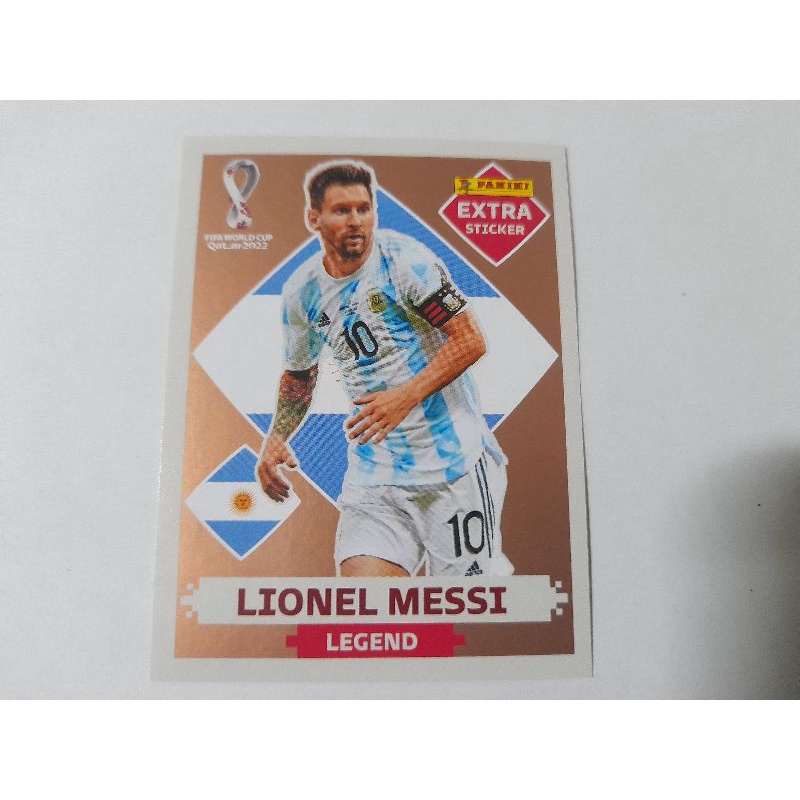 Lote com 4 Figurinhas Extras Legend Bronze (Neymar + Messi + CR7 + Mbappé)  da Copa do Mundo do Qatar 2022 - Itens de Coleção Difíceis