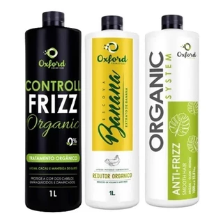 Kit Progressiva Free Formol Banana Orgânica + Controll Frizz + Organic System