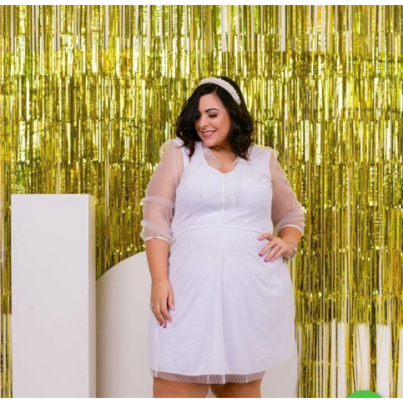 Vestido plus size store para ano novo