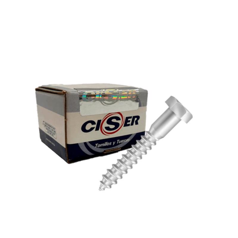 CISER PARAFUSO SEXTAVADO AC RS 1/4X90 RP ZB (CX C/ 100) | Shopee Brasil