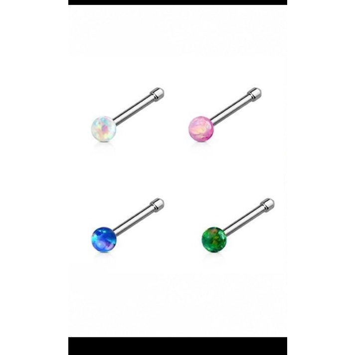 Piercing Nariz torto Aço Kit c/40 Unidades Colorido Exclusivo