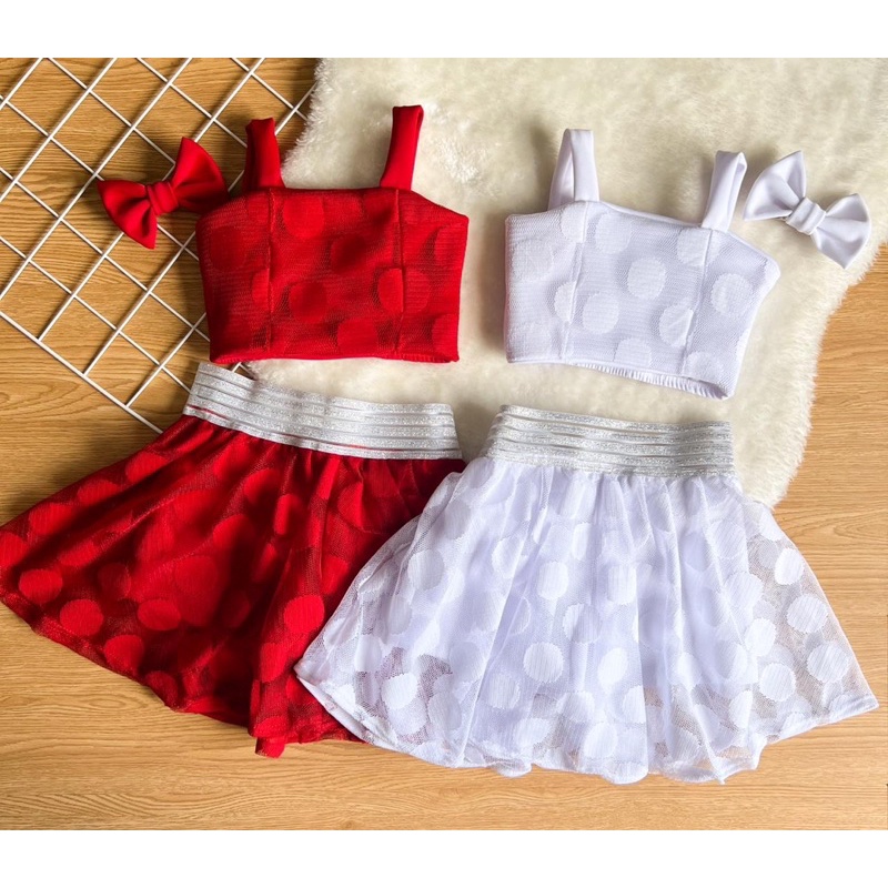 natal ou ano novo conjunto infantil para meninas infantil festas