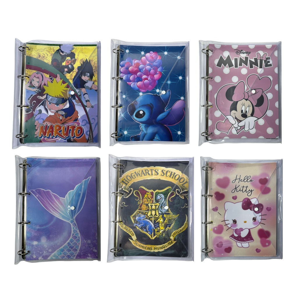 Fichário Escolar A4 Cristal PVC Personalizado a sua Escolha