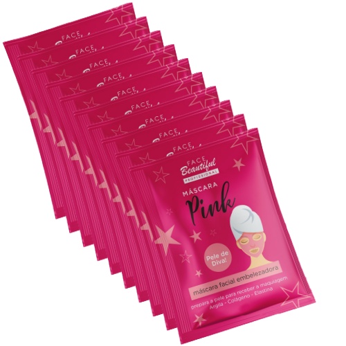 Kit 10 Mascaras Facial Embelezadora Pink Sache Skin Care Shopee Brasil