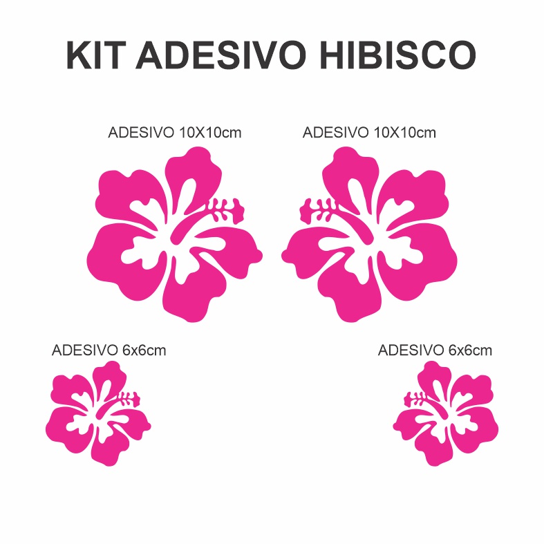 Grande adesivo da parete con fiore di ibisco: vinile con motivi