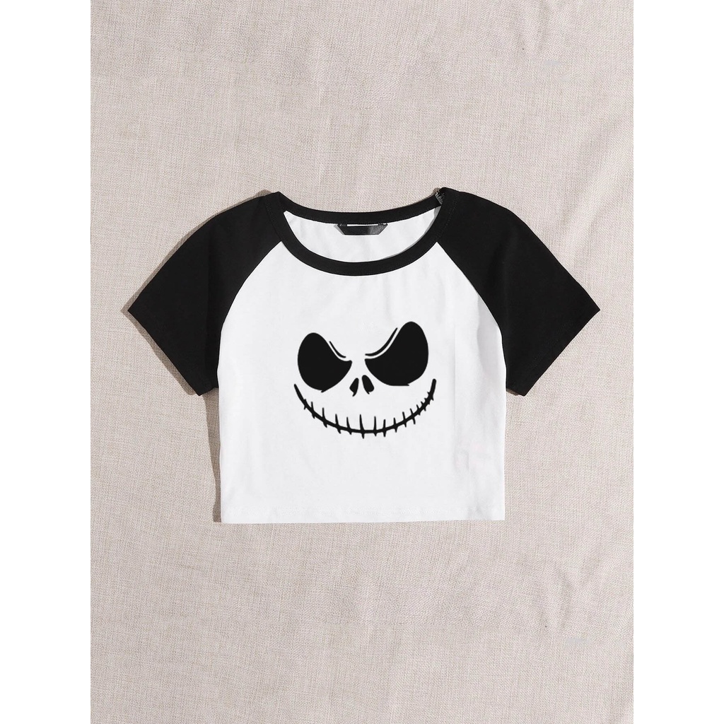 Cropped T-shirt – Estranho Mundo de Jack - Moda Alternativa - Estampado