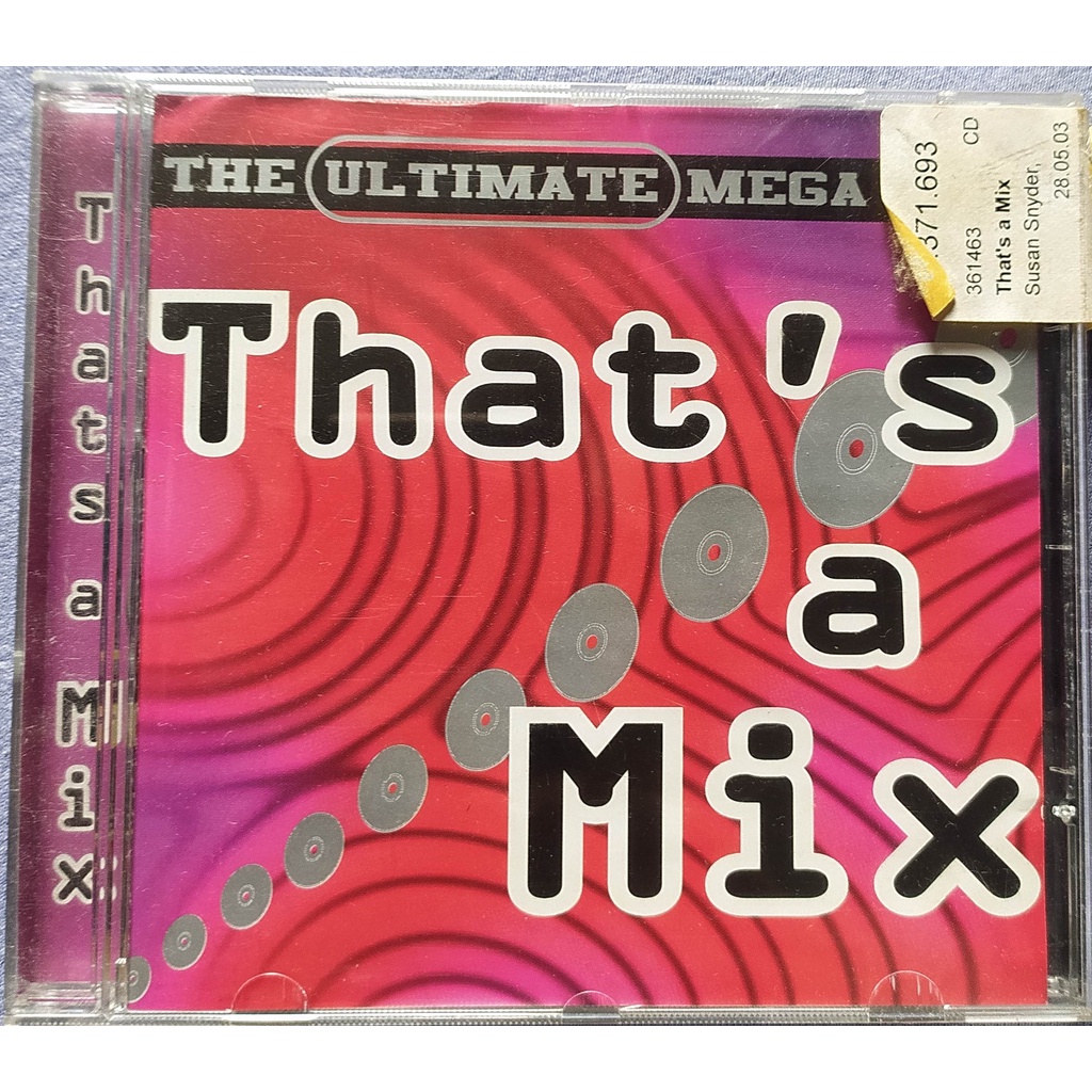 CD THA´TS A MIX - ULTIMATE MEGA MIX IMPORTADO | Shopee Brasil