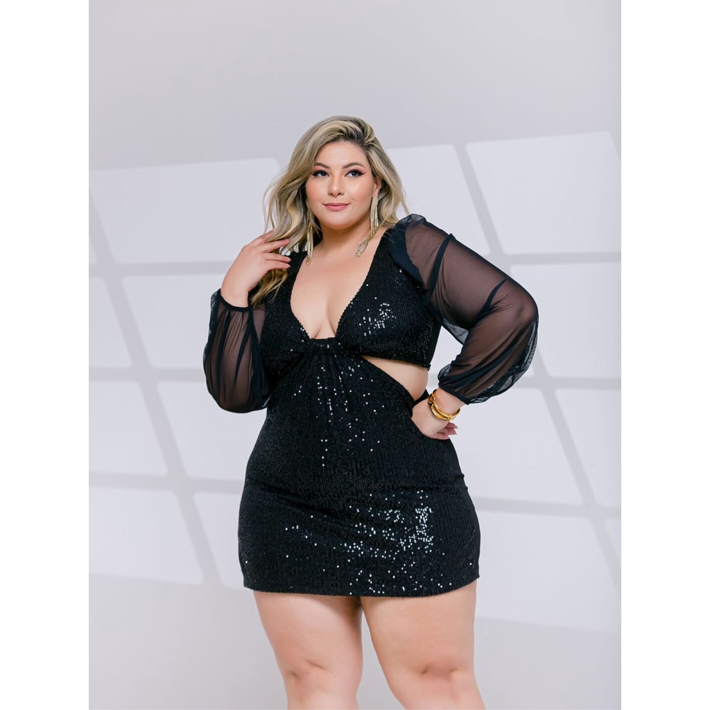 Macaquinho Short Saia Nude Plus Size - Havida-Moda Plus Size