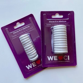 Discos + Elásticos Branco para Caderno Inteligente