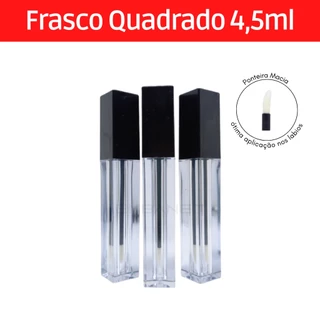 Batom Liquido Embalagem Vazia Frasco Quadrado 4,5ml - 10und