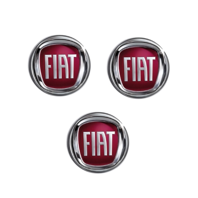 KIT 3X Emblema Logo Chave Canivete Original Fiat