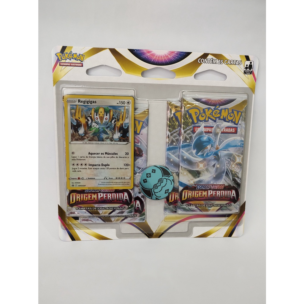 Blister Quadruplo Pokémon Regigigas Origem Perdida Copag em Promoção na  Americanas