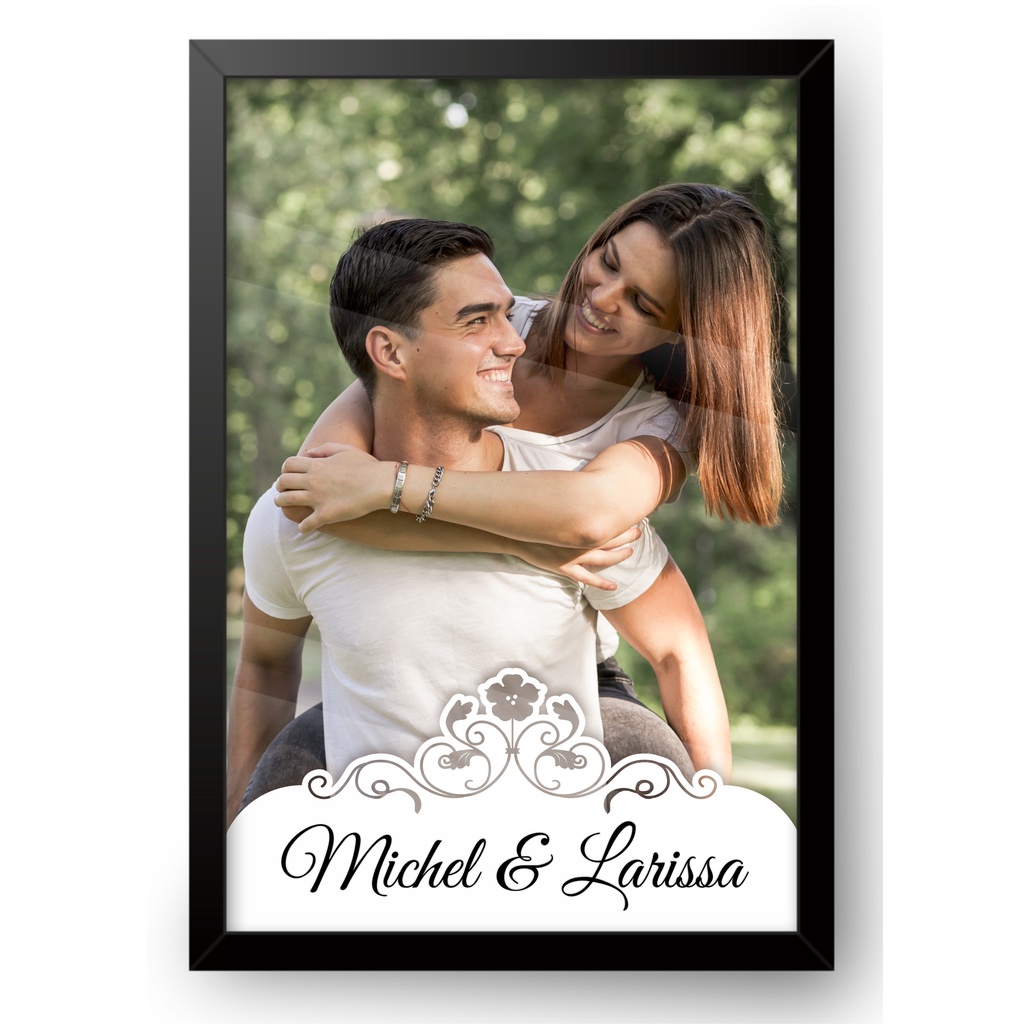 Com Sua Foto Quadro Decorativo Casal Personalizado Dia Dos Namorados Montagem Fotos Casais 1444