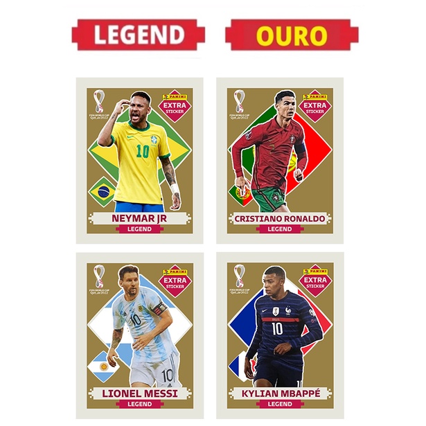 figurinha Extra Mbappe Legend Bordô colante Produto Não Oficial.