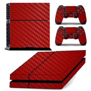 Skin PS4 Fat Playstation Adesivo Pelicula Protetora Fibra Vermelho