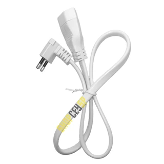 Extensão Elétrica 20 Amperes Cordão Prolongador Alta Potência 80cm Cabo Branco