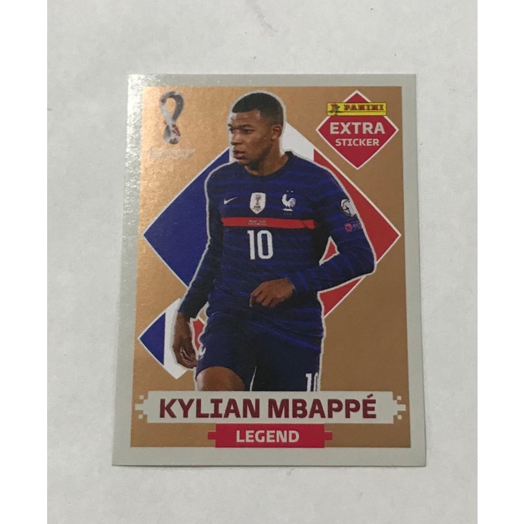 Figurinha Extra do Kylian Mbappé Bronze da França Legend da Copa do Mundo  do Qatar 2022 - Item de Coleção Original Panini
