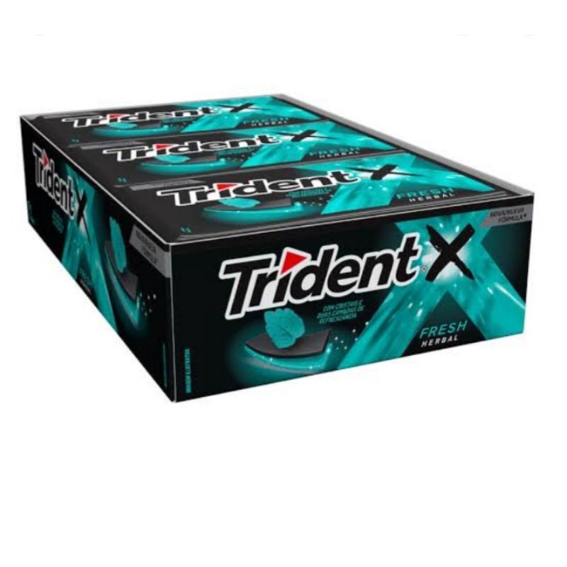Trident X Fresh Herbal C/21 Chicletes 8G Cada | Shopee Brasil