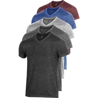 Kit C/5 Un Camisa Blusa Camiseta Masculina Gola V Basicas