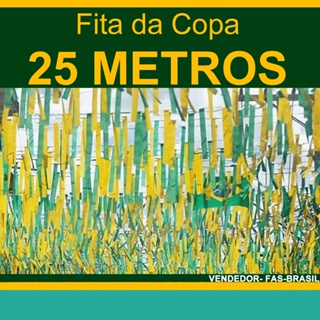 20 Metros- Decoração Copa Do Mundo - Enfeite de Rua - Varal de Fitas Verde e Amarelo em Oferta na Shopee