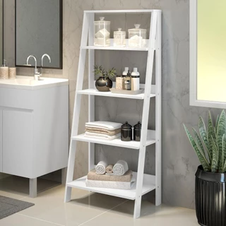 Estante Organizadora Multiuso para Banheiro com 4 Prateleiras Madesa - Branco em Oferta na Shopee