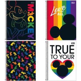 Caderno Universitário Mickey Rainbow Tilibra - 10 Matérias