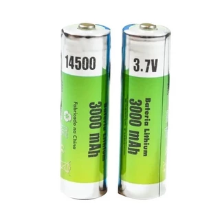 BATERIA 14500 3,7V 3000MAH CARTELA COM 02 UNIDADES FLEX