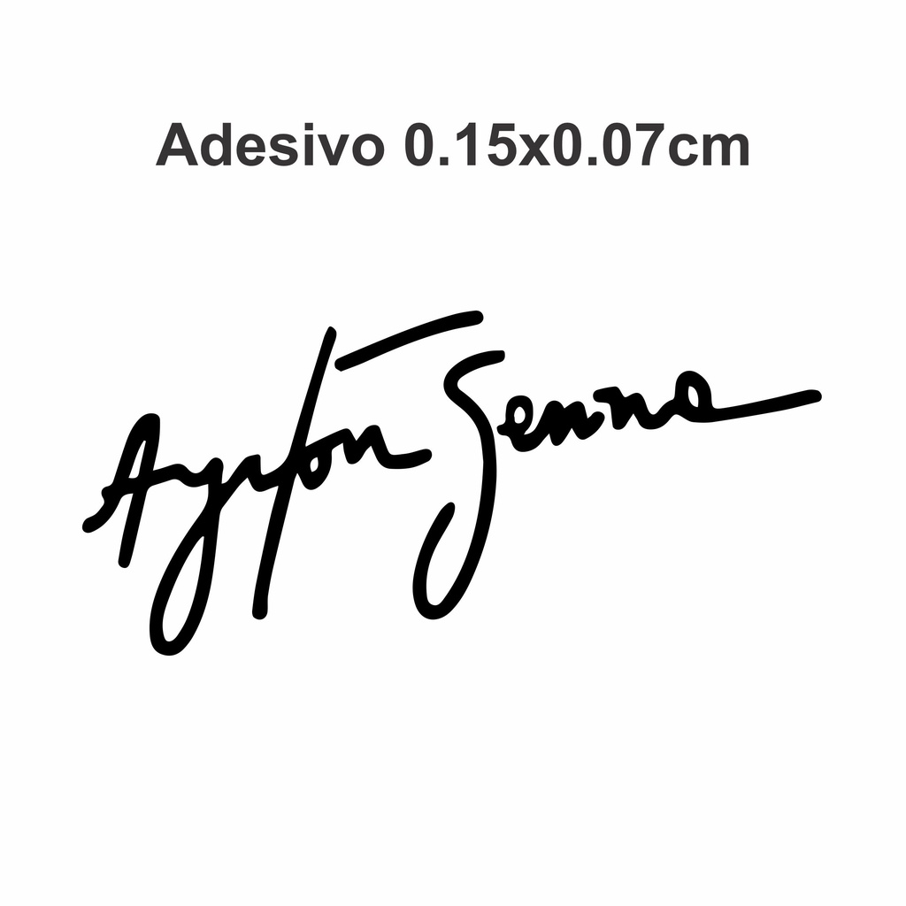 Adesivo assinatura Ayrton Senna F1