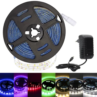 Fita Led 2835 Rolo 5 Metros 300leds Ip20 Dupla Face + Fonte