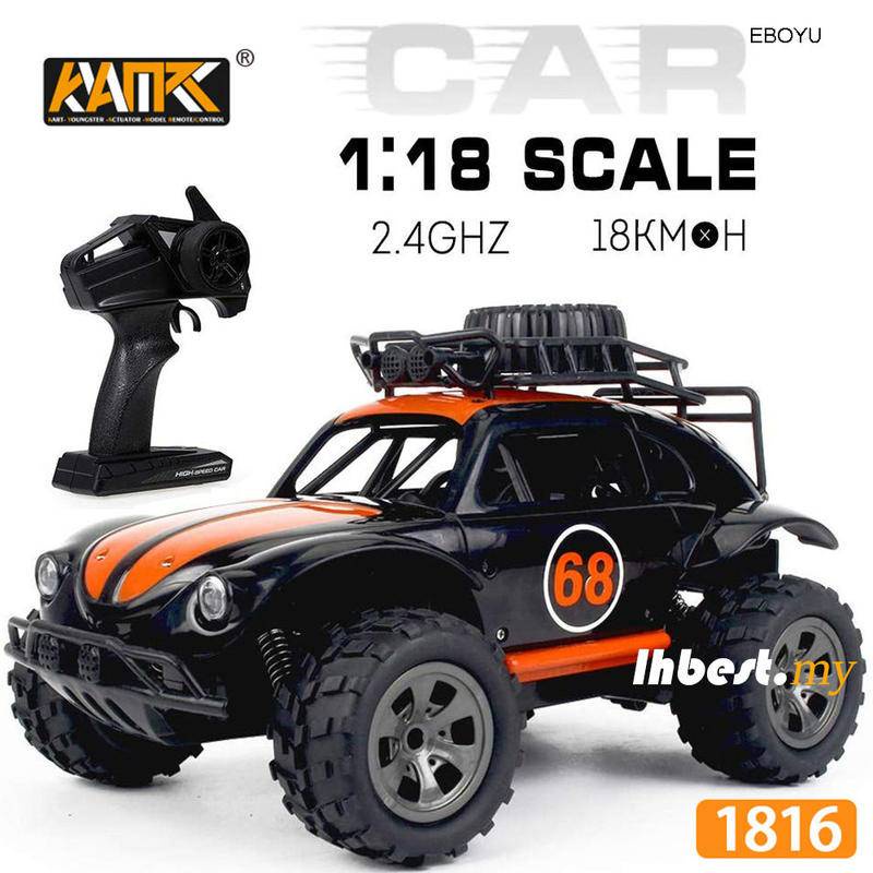 2.4G Carro De Brinquedo De Controle Remoto, RC 4WD ATV 1:18 Carro