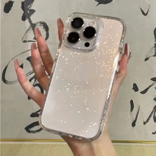 [Compatível Com O iPhone 14 pro max 13 12 11 7 8 Plus SE 20 Xs XR X Glitter case Bling Transparente À Prova De Choque Capa Dura Brilhante