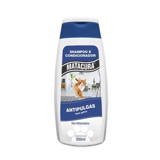 Shampoo e Condicionador para Gatos Antipulgas Matacura 200ml.