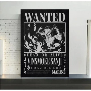 Quadro de mdf poster moldura Anime, Mangá, One piece, Sanji