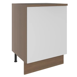Balcão Madesa Stella 60 cm 1 Porta - Rustic/Branco em Oferta na Shopee