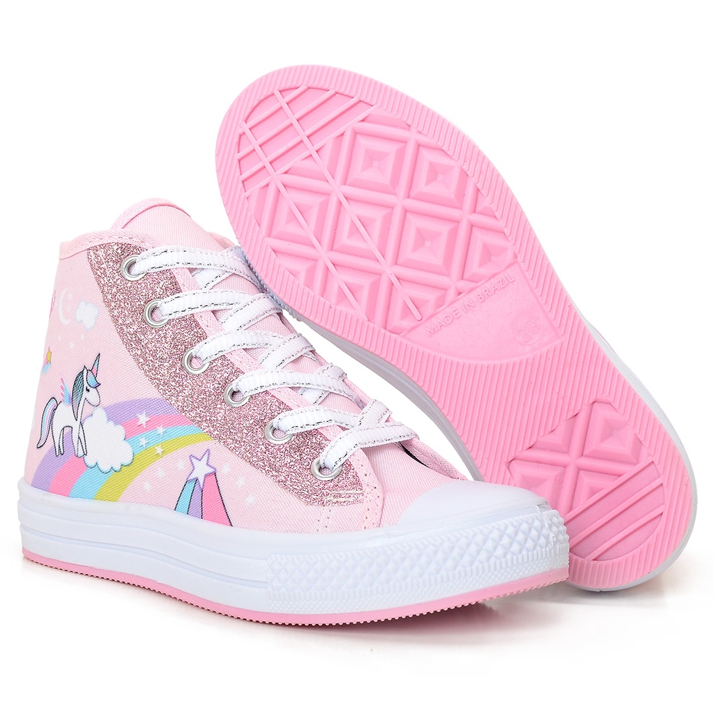 Tênis Infantil Feminino All Star Converse Chuck Taylor com Zíper - ROSA  CHICLETE - CK10070005