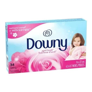 Lenço Amaciante Em Folhas Para Secadora Downy Sheets April Fresh 34 Folhas Original P&G