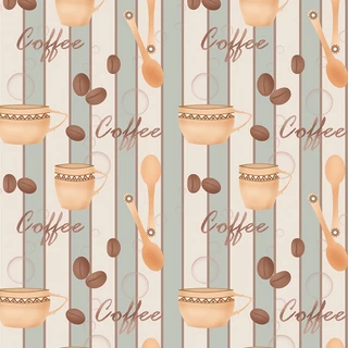 Papel de Parede Adesivo Cozinha Café Lavável Rolo 5m