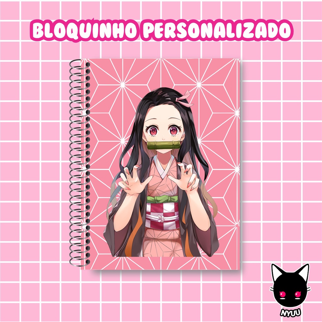 Bloquinho de anotaçoes NEZUKO KIMETSU NO YAIBA ANIME Shopee Brasil