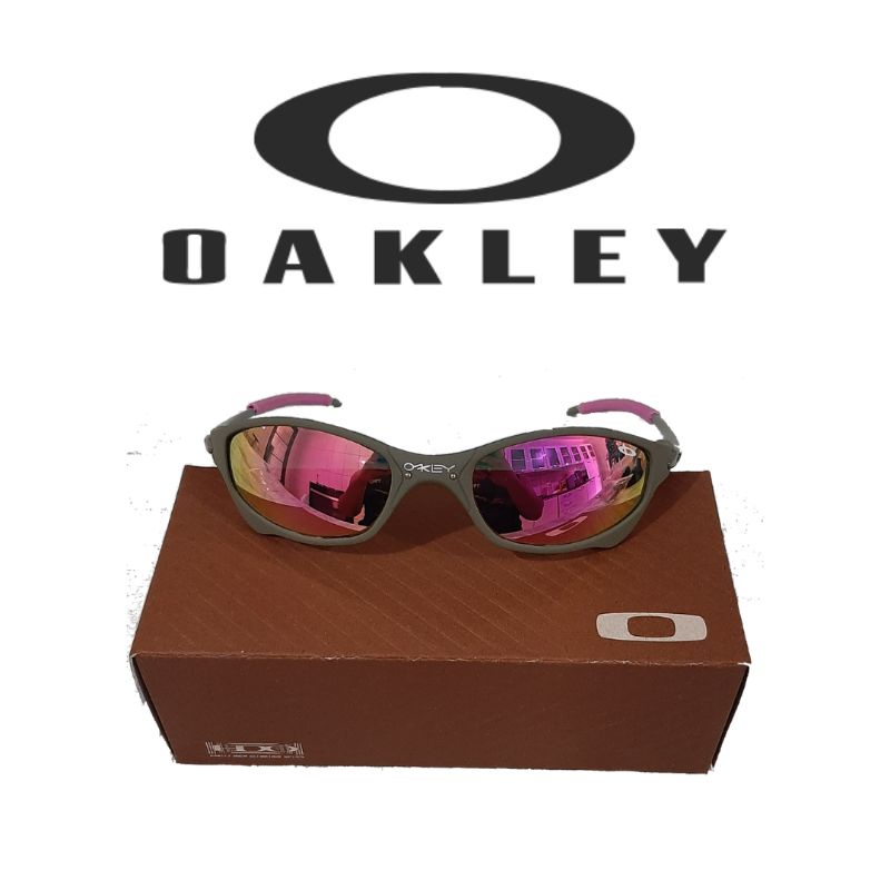 Óculos de sol oakley juliet vilão mandrake rosa
