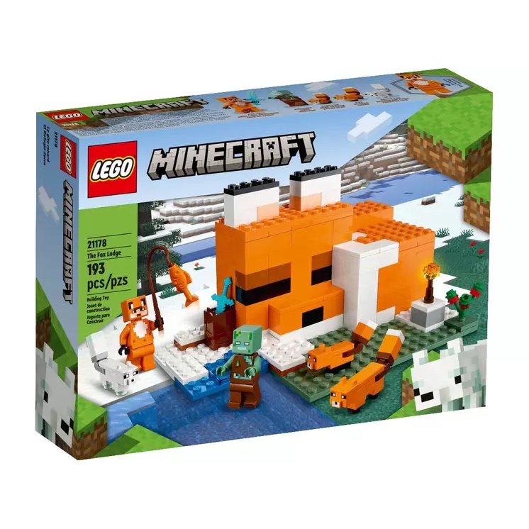 Brinquedo De Montar Lego Minecraft Estabulo De Cavalos - 21171 - Arco-Íris  Toys