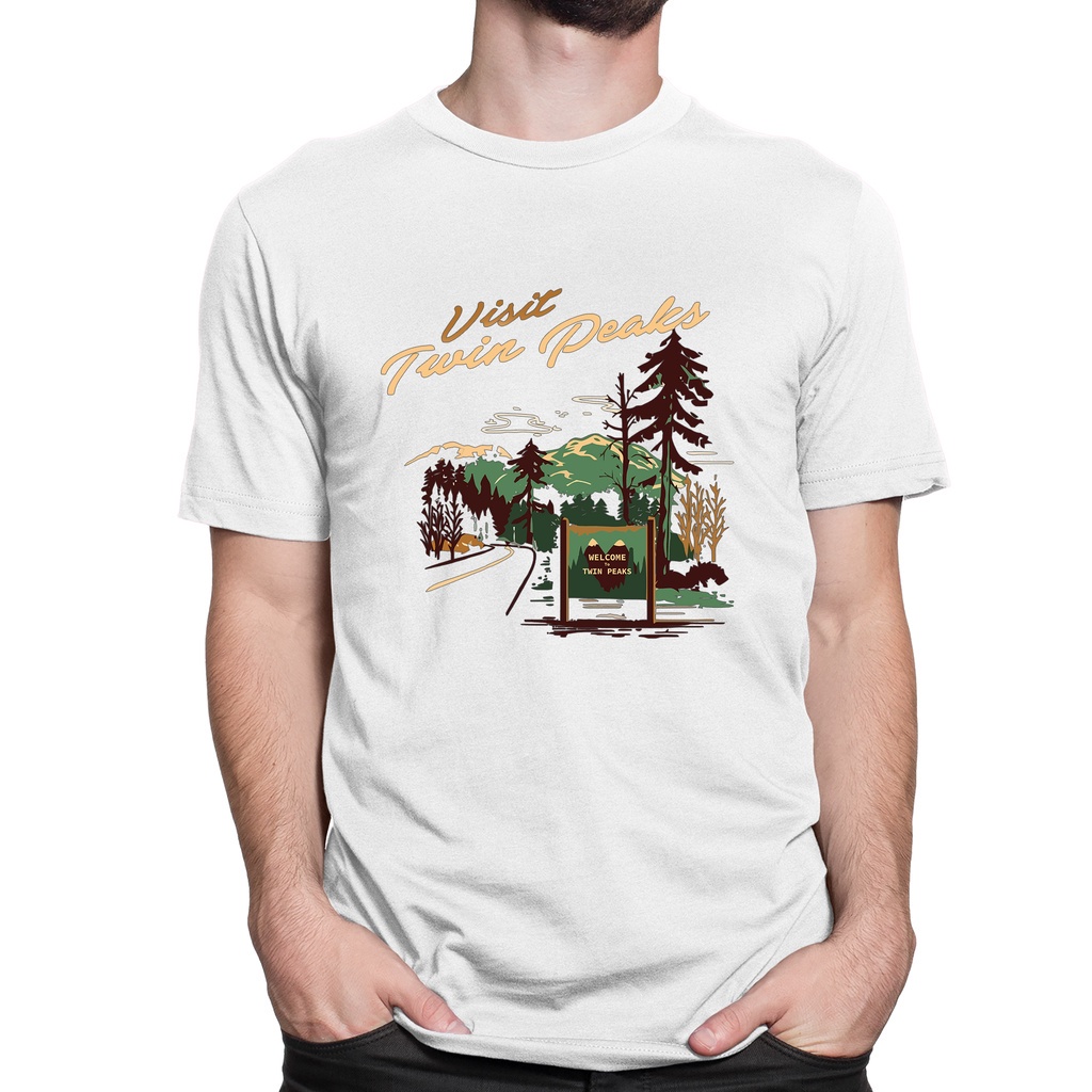 Camiseta Basica Camisa Serie Visit Twin Peaks Welcome Misterio Fbi Death Unissex JEFIN