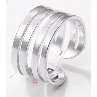 Anel Feminino Aço Inoxidável An22 Ampla Camada Diâmetro 18mm