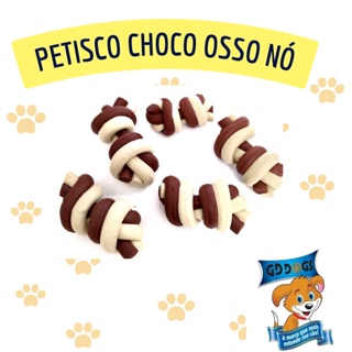 PETISCO PARA CACHORRO - Choco Osso Nó Duplo em Oferta na Shopee