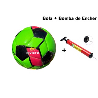 Bola de Futebol Campo Infantil Tamanho 5 + Bomba Para Encher