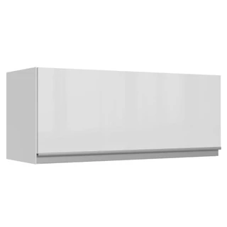 Armário Aéreo Madesa Acordes 100% MDF 80 cm - Porta Branco Brilho