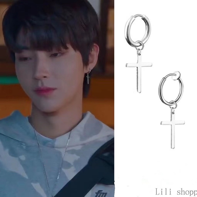 Brinco De Argola Cruz varias modelo De Aço Inoxidável Para Masculino E Mulheres / Piercing / Brinco De Aço De Titânio Hip-Hop